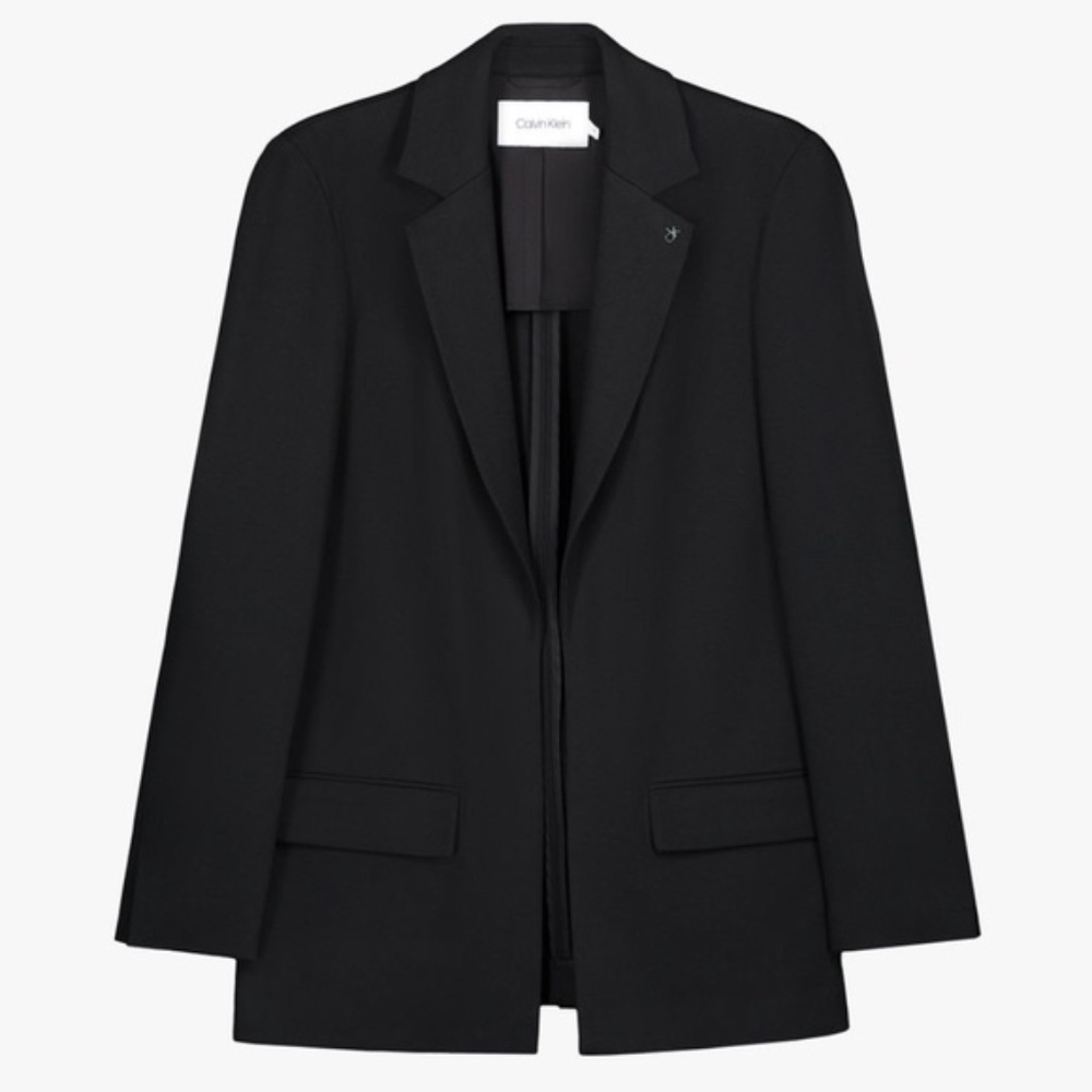 CALVIN KLEIN pocket clasp jersey blazer size 6